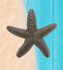 Ebros Cast Iron Ocean Coral Sea Star Shell Starfish Decorative Accent Statue in Rustic Bronze Finish 4.5" Wide Nautical Coastal Themed Decor for Wedding Beach Party Home Decorations DIY Crafts (1)