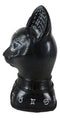 Wicca Black Cat Bust With Pentagram Spiritual Eye And Alchemy Symbols Figurine