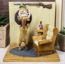 Buck Deer Smoking Pipe Hanging Hunter Wall Trophy On Living Room Wall Figurine