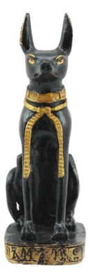 Egyptian God Of The Afterlife And Mummy Anubis Dog Dollhouse Miniature 3"H