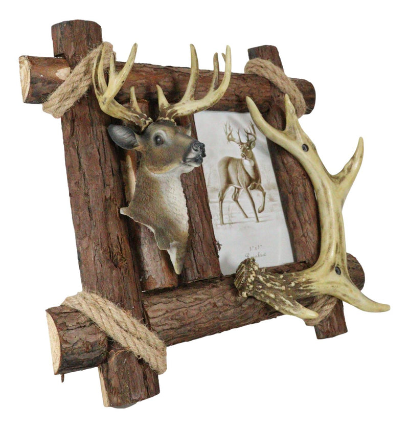 Deer Antler Coasters - 6 Full Size Rustic Coasters for Log Cabin Decor -  Hunting Decor, Deer Antler Décor