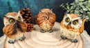 Wisdom Of The Forest See Hear Speak No Evil Great Horned Owls Figurine Set Owl