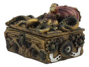 Ebros Steampunk Octopus Kraken Soldier On Pirate Treasure Chest Jewelry Box Figurine