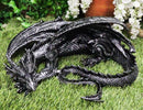 Oversized Slumbering Smaug Dragon Statue 19.5"L Medieval Mythical Fantasy Decor