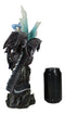 Large Ice Elemental Fairy With Night Fury Dragon Statue 14"L Fantasy Witch Fairy