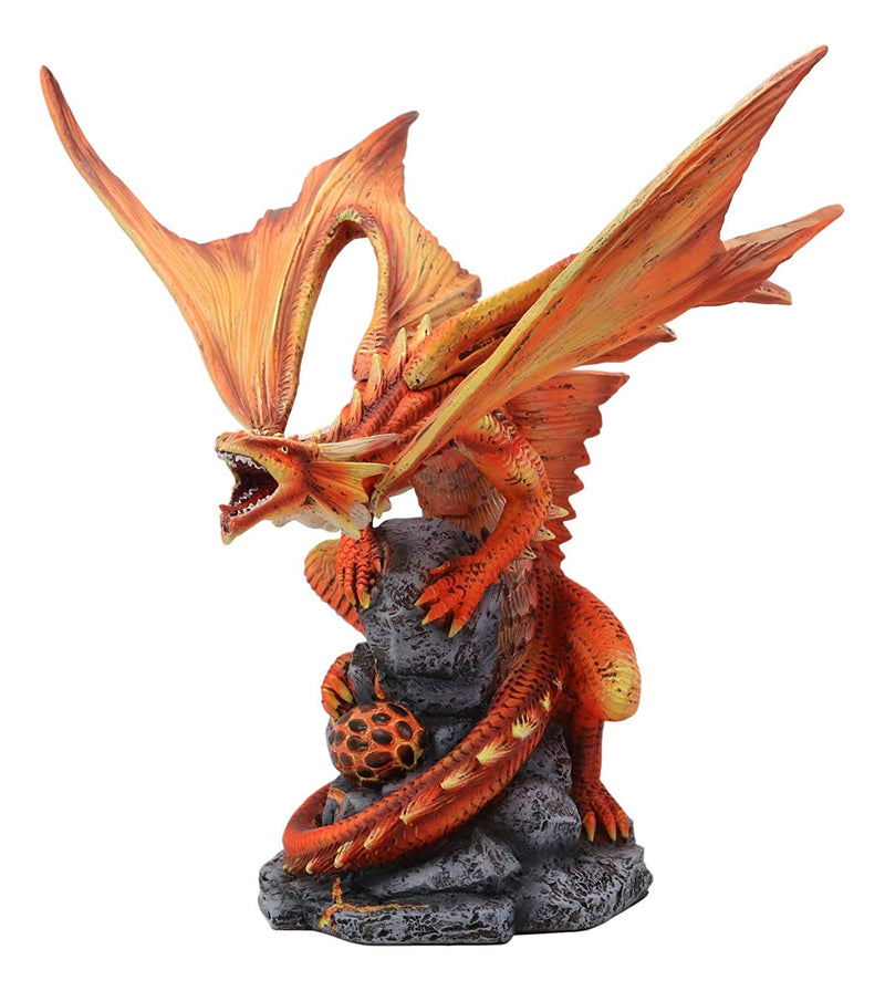 Ebros Gift Phoenix Fire Dragon & Egg Hatchling Statue 10"H Anne Stokes Fantasy