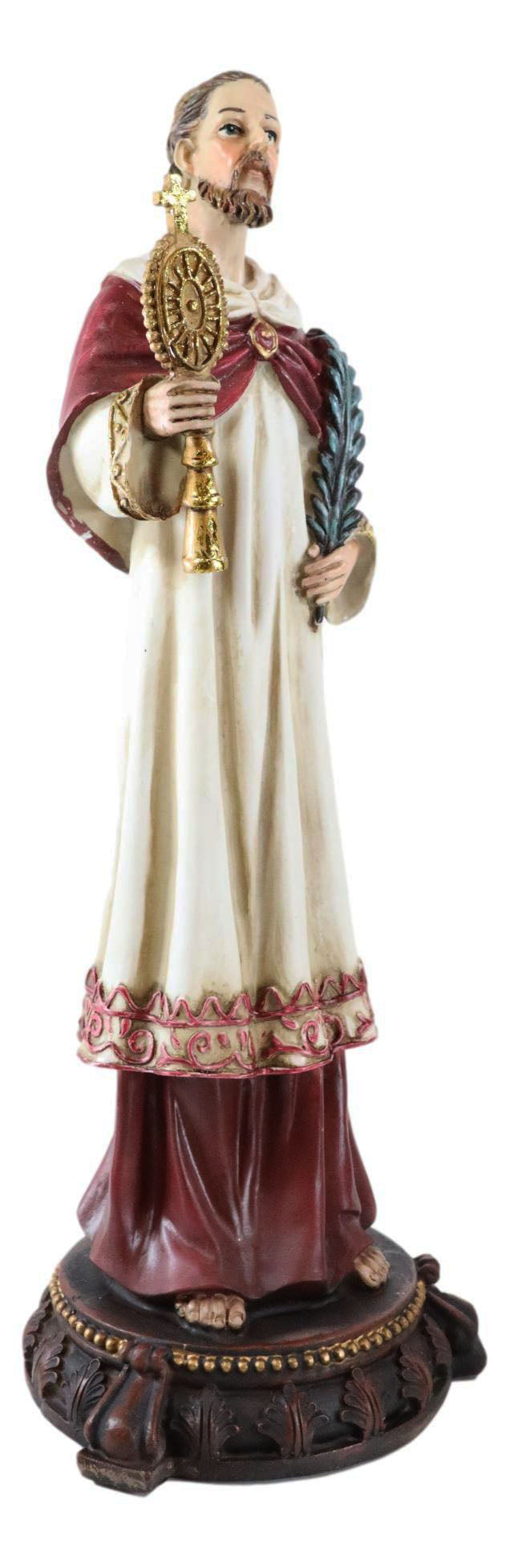 Catholic Saint Raymond Nonnatus With Monstrance and Martyr Palm Branch Figurine