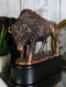 Southwestern Plains Grazing American Bison Buffalo Figurine With Trophy base