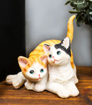 Feline Cat Two Playful Kittens Statue Adorable American Shorthair Kitty Cats