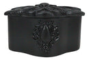 Black Wicca Triple Goddess Sacred Cat Bastet Sculptural Decorative Jewelry Box