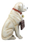 Ebros Gift Lifelike Pet Pal Labrador Retriever Statue 13.25" H Golden Retriever Dog with Jingle Collar and Greeting Sign As Patio Welcome Home Decor Sculpture (Yellow)