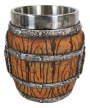 Rustic Western Crossed Dual Revolver Pistol Guns In Faux Wood Bourbon Barrel Mug