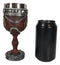 Western Stars And Horseshoes Floral Scroll In Faux Tooled Leather Wine Goblet