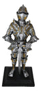 Medieval Swordsman Knight Figurine Suit of Armor Northern Star Coat Of Arms