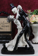 Day of The Dead Voxtrot Wedding Dance Skeletons Bride and Groom Couple Figurine