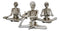 Ebros Set of 3 Whimsical Namaste Meditating Yoga Skeletons Trio Figurines 5.5" Tall