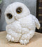 Ebros Adorable Snowy Tundra White Baby Owl Wobble Tiptoeing Happy Feet Figurine