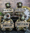 Ebros Whimsical Baby Sea Turtles Set of Four Figurine Holding Signs With Funny Sayings