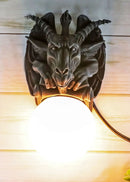 Baphomet Sabbatic Goat Pentagram Sigil Gargoyle Small Wall Sconce Lamp