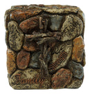 Rustic Solid Rock of Christ Cross Joy Hope Peace Love Tissue Box Holder Cover