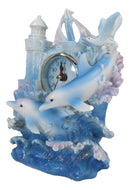 Nautical Marine Bottlenose Dolphins Family By Ocean Atlantis Waves Table Clock