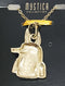 Ebros Anubis Pewter Pendant with Golden Chain Necklace