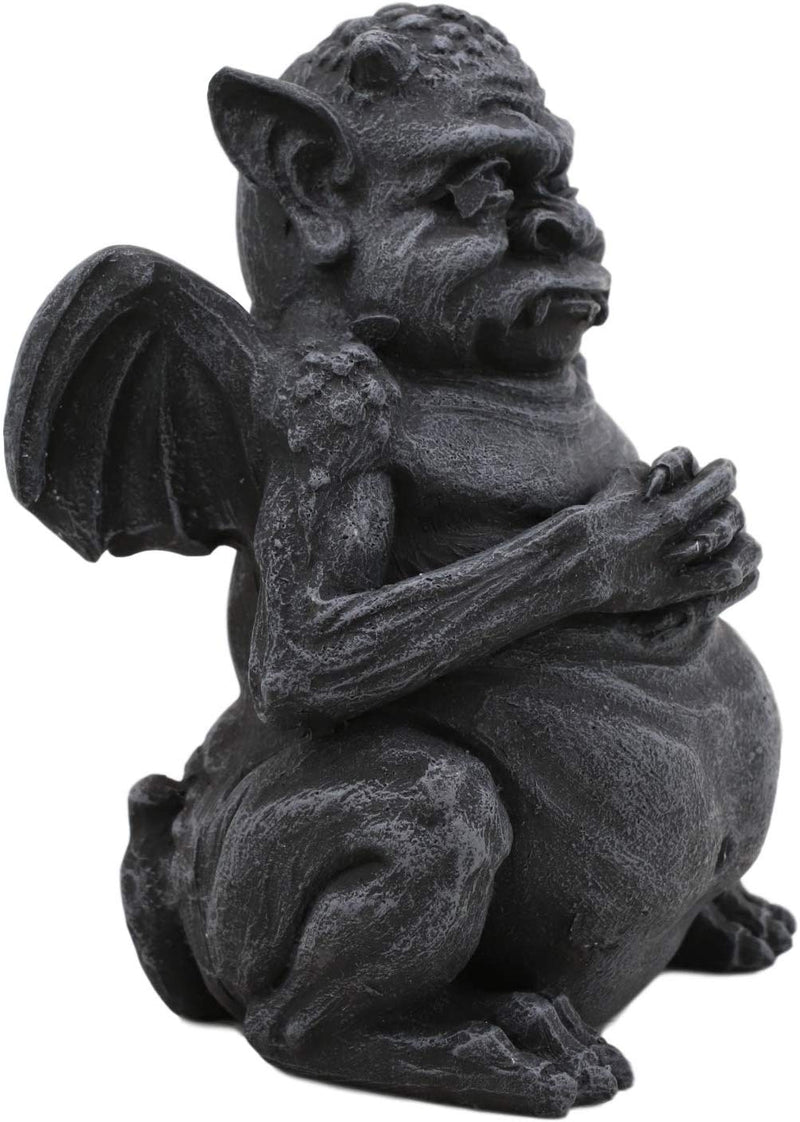 Ebros Winged Fat Ogre Troll Gargoyle Statue 4" High Gargoyles Collectible