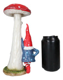 Whimsical Garden Gnome By Toadstool Mushroom Home LED Courtesy Light Figurine