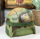 Patriotic USA Army Military Soldier Camo Helmet Money Coin Savings Piggy Bank