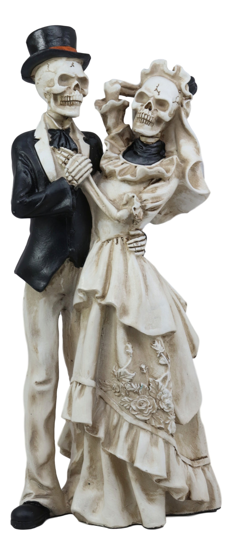 Love Never Dies Wedding Bride And Groom Skeleton Couple In Dancing Pos–  Ebros Gift