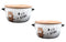 Pack Of 2 Brown Kuma Bear Porcelain Kids Food Bowls 25Oz W/ Condiment Lid Plate