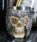 Ebros Skull With Battle Helmet Tea Coffee Cup Mug 8oz (2 Pieces)