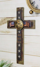 Western USA Military United States Army Medallion Flags and Stars Wall Cross