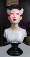 The Bride Of Frankenstein Bust Figurine With Red Bloodshot LED Light Up Eyes