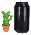 Bristles Cactus Bear In A Pot Figurine Whimsical Fairy Garden Succulent Decor