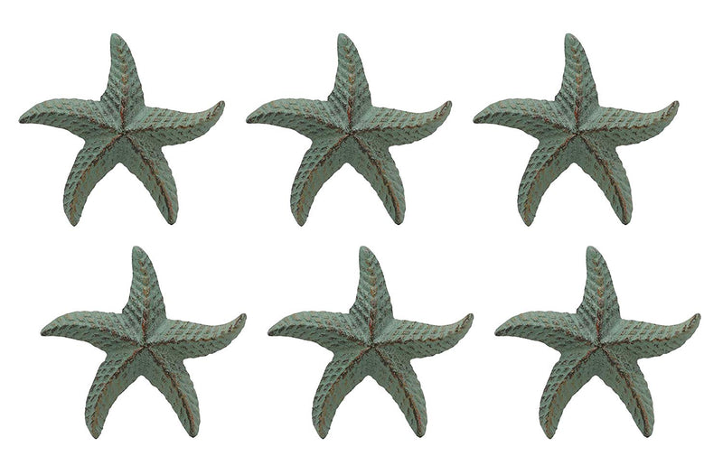 Ebros Cast Iron Sea Star Shell Starfish in Rustic Bronze Finish 3.75" Wide (6)