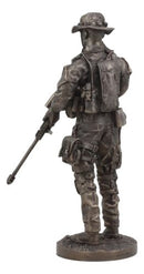 Large Modern Military Marine Sniper Soldier Statue 13"Tall Marksman Task Force