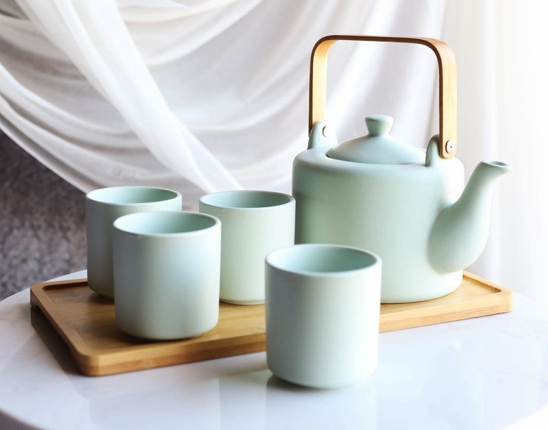 Modern Matte Teapot and Cups