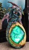 Ebros Water Dragon with LED Light Guarding Dragon Egg Collection 10" Height