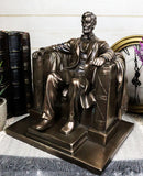 Bronzed Seated Abraham Lincoln Figurine 8"H Lincoln Memorial Colossal Sculpture