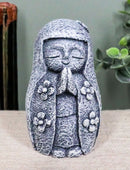 Feng Shui Zen Japanese Jizo Girl Monk Buddha Ojizo Sama In Prayer Figurine