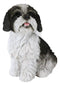 Ebros Large Adorable Lifelike Shih Tzu Dog Statue 10.25" Tall Realistic Glass Eyes