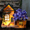 Fairy Garden LED Light Mediterranean Cottage Floral Planter House Mini Figurine