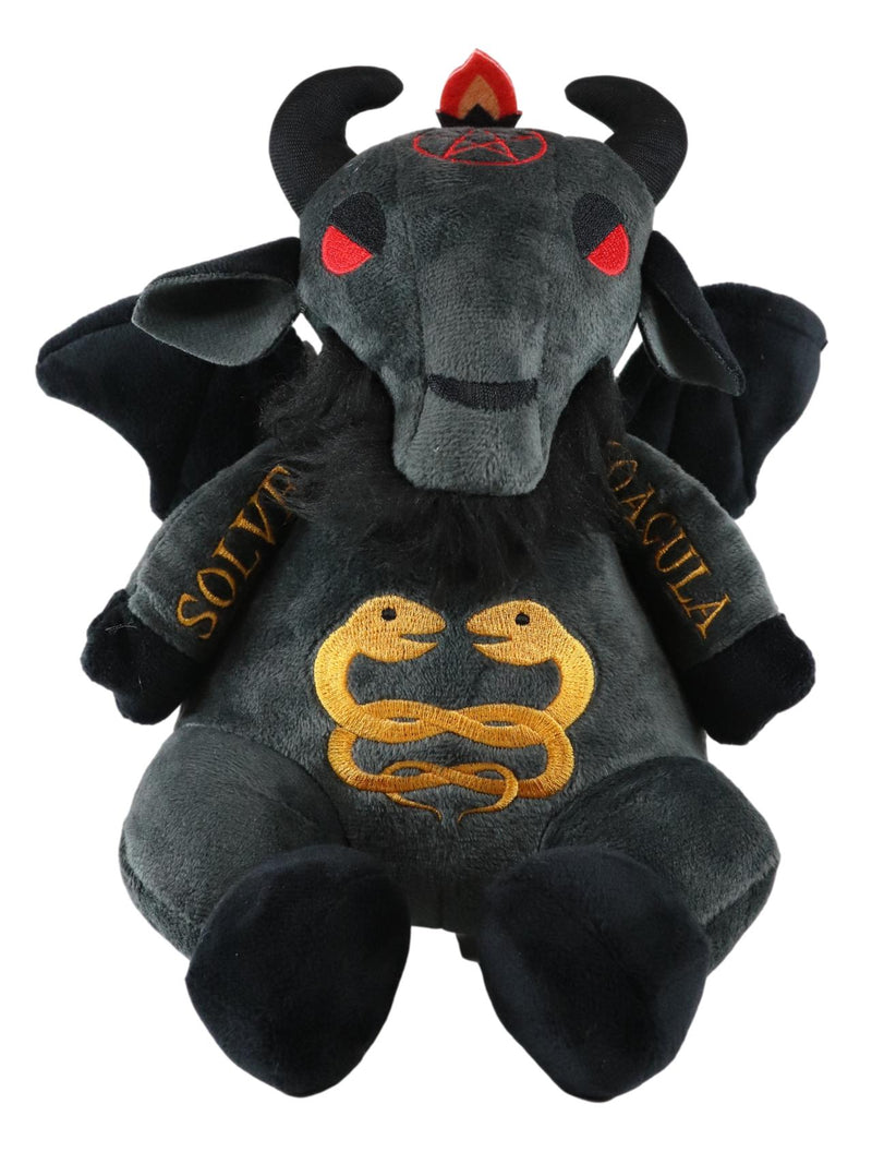 Sabbatic Goat Baphomet With Caduceus Serpents Luxe Soft Plush Toy Doll 9"H