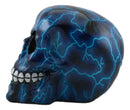 Zeus Lightning Bolt Thunder Storm System Blue Thunderbolt Skull Macabre Figurine