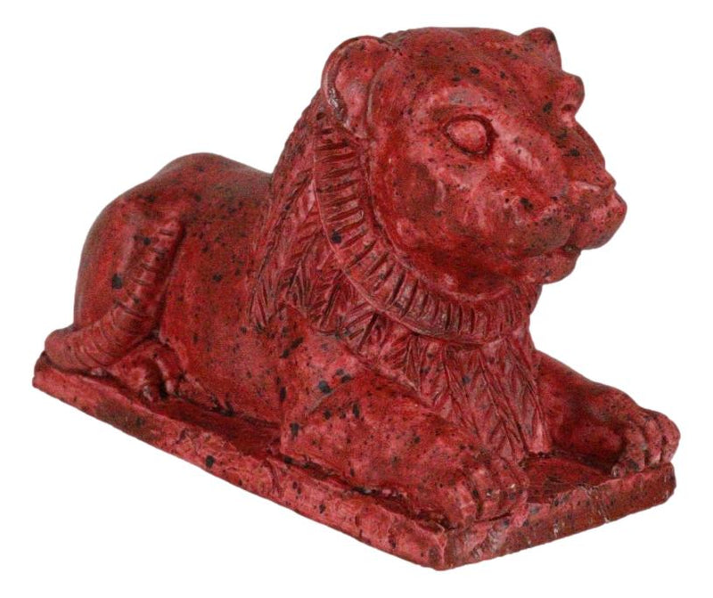 Ancient Egyptian Red Maahes Male Lion Hieroglyph Royal Amulet Mini Figurine