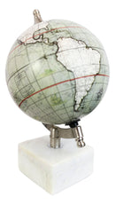 Contemporary Modern Decorative Desktop World Atlas Map Globe With Tilt Axis