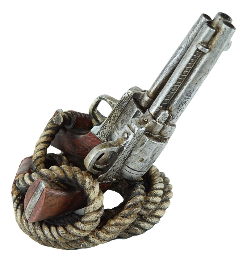 Western Double Six Shooter Cowboy Pistol Guns With Bull Ropes Wine Holder Caddy