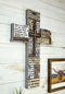 Large Inspirational Strength Faith Love Hope Christian Bible Verses Wall Cross