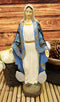 Our Lady of Graces With Miraculous Miracle Medals Statue In Fabric Linen Garment